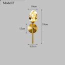GobekUsa Crystal LED Wall Sconce Copper Light Fixture for Modern Luxury Home Decor