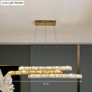 GobekUsa Gold Linear Island Pendant Light with Crystal Accents and LED Minimalist Design