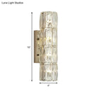 GobekUsa Clear Crystal Linear Wall Light Fixture - Modernist 2/3/4 Lights Sconce for Dining Room