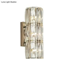 GobekUsa Clear Crystal Linear Wall Light Fixture - Modernist 2/3/4 Lights Sconce for Dining Room