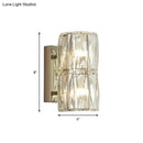 GobekUsa Clear Crystal Linear Wall Light Fixture - Modernist 2/3/4 Lights Sconce for Dining Room