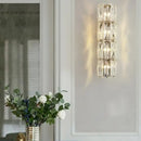 GobekUsa Clear Crystal Linear Wall Light Fixture - Modernist 2/3/4 Lights Sconce for Dining Room
