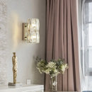 GobekUsa Clear Crystal Linear Wall Light Fixture - Modernist 2/3/4 Lights Sconce for Dining Room