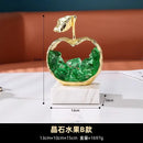 GobekUsa Crystal Metal Fruit Sculpture Set Home Decoration