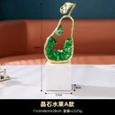 GobekUsa Crystal Metal Fruit Sculpture Set Home Decoration