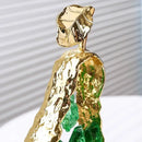 GobekUsa Crystal Metal Fruit Sculpture Set Home Decoration