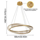 GobekUsa Gold Möbius Strip Pendant Chandelier for Luxe Living and Dining Spaces
