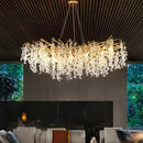 GobekUsa Crystal Money Tree Chandelier - Modern LED Suspension Light for Luxury Living Areas