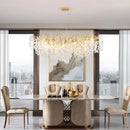 GobekUsa Crystal Money Tree Chandelier - Modern LED Suspension Light for Luxury Living Areas
