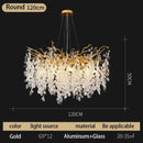 GobekUsa Crystal Money Tree Chandelier - Modern LED Suspension Light for Luxury Living Areas