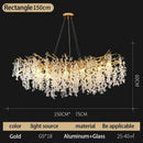 GobekUsa Crystal Money Tree Chandelier - Modern LED Suspension Light for Luxury Living Areas