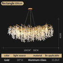 GobekUsa Crystal Money Tree Chandelier - Modern LED Suspension Light for Luxury Living Areas