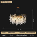 GobekUsa Crystal Money Tree Chandelier - Modern LED Suspension Light for Luxury Living Areas