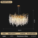 GobekUsa Crystal Money Tree Chandelier - Modern LED Suspension Light for Luxury Living Areas