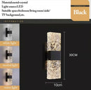 GobekUsa Crystal Nordic LED Wall Lamps | Modern Corrugated Sconces for Home Decor