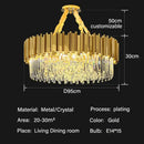 GobekUsa Crystal Oval Ceiling Chandelier LED Lights Bedroom Living Room Lighting