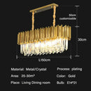 GobekUsa Crystal Oval Ceiling Chandelier LED Lights Bedroom Living Room Lighting