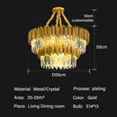 GobekUsa Crystal Oval Ceiling Chandelier LED Lights Bedroom Living Room Lighting