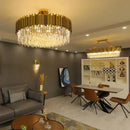 GobekUsa Crystal Oval Ceiling Chandelier LED Lights Bedroom Living Room Lighting