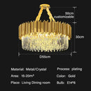 GobekUsa Crystal Oval Ceiling Chandelier LED Lights Bedroom Living Room Lighting