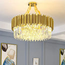 GobekUsa Crystal Oval Ceiling Chandelier LED Lights Bedroom Living Room Lighting