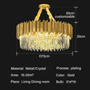 GobekUsa Crystal Oval Ceiling Chandelier LED Lights Bedroom Living Room Lighting
