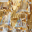 GobekUsa Gold Crystal Chandelier - Elegant Oval Dining Room Lighting with 12 Heads