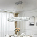 GobekUsa Crystal Oval LED Chandelier: Nordic Design Pendant Light for Living, Bedroom, Hotel