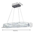 GobekUsa Crystal Oval LED Chandelier: Nordic Design Pendant Light for Living, Bedroom, Hotel