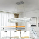 GobekUsa Crystal Oval LED Chandelier: Nordic Design Pendant Light for Living, Bedroom, Hotel