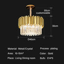 GobekUsa Crystal Oval Round Chandelier: Luxury Nordic Modern LED Lighting for Home and Bar