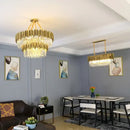 GobekUsa Crystal Oval Round Chandelier: Luxury Nordic Modern LED Lighting for Home and Bar