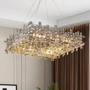 GobekUsa Crystal Pendant Chandelier for Modern Living, Dining, Bedroom Lighting