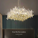 GobekUsa Crystal Pendant Chandelier for Modern Living, Dining, Bedroom Lighting
