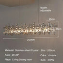 GobekUsa Crystal Pendant Chandelier for Modern Living, Dining, Bedroom Lighting