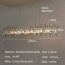 GobekUsa Crystal Pendant Chandelier for Modern Living, Dining, Bedroom Lighting