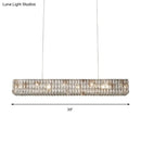 GobekUsa Minimalist 10-Light K9 Crystal Pendant Chandelier in Gold for Kitchen Island