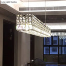 GobekUsa Minimalist 10-Light K9 Crystal Pendant Chandelier in Gold for Kitchen Island