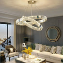 GobekUsa Crystal Pendant Chandelier LED Lighting for Kitchen Dining Room Villa