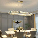 GobekUsa Crystal Pendant Chandelier LED Lighting for Kitchen Dining Room Villa