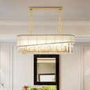 GobekUsa Gold Island Pendant Light Fixture with Crystal Shade - Modern 10 Bulbs Design