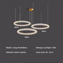 GobekUsa Crystals Pendant Lights: Modern Dimmable Chandelier for Luxury Living Room, Dining, Bedroom