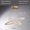 GobekUsa Crystals Pendant Lights: Modern Dimmable Chandelier for Luxury Living Room, Dining, Bedroom