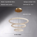GobekUsa Crystals Pendant Lights: Modern Dimmable Chandelier for Luxury Living Room, Dining, Bedroom