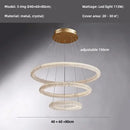 GobekUsa Crystals Pendant Lights: Modern Dimmable Chandelier for Luxury Living Room, Dining, Bedroom