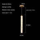 GobekUsa Crystals Pendant Lights: Modern Dimmable Chandelier for Luxury Living Room, Dining, Bedroom