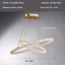 GobekUsa Crystals Pendant Lights: Modern Dimmable Chandelier for Luxury Living Room, Dining, Bedroom