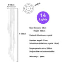 GobekUsa Crystal Raindrop Pendant Lights - Elegant LED Foyer Chandeliers for High Ceilings