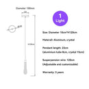 GobekUsa Crystal Raindrop Pendant Lights - Elegant LED Foyer Chandeliers for High Ceilings