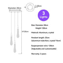 GobekUsa Crystal Raindrop Pendant Lights - Elegant LED Foyer Chandeliers for High Ceilings